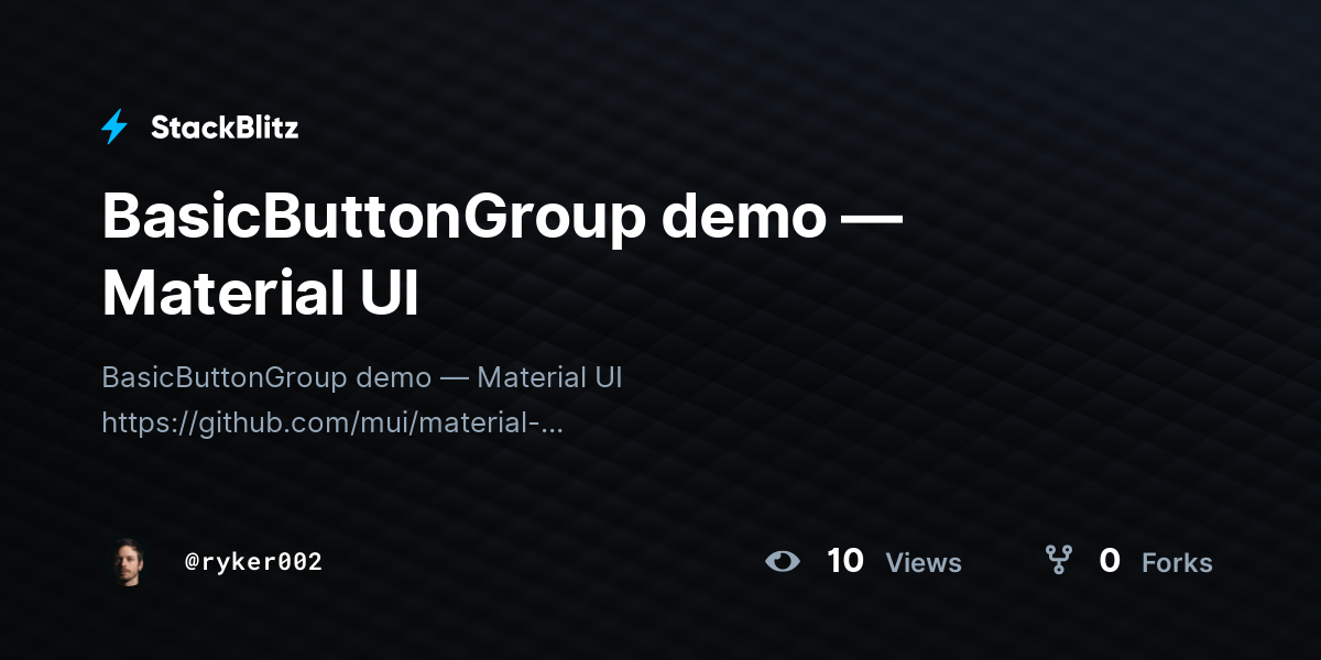 BasicButtonGroup demo — Material UI - StackBlitz