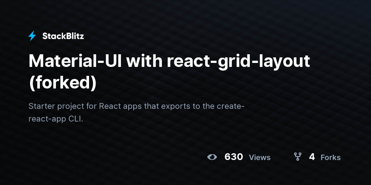 Material-UI with react-grid-layout (forked) - StackBlitz