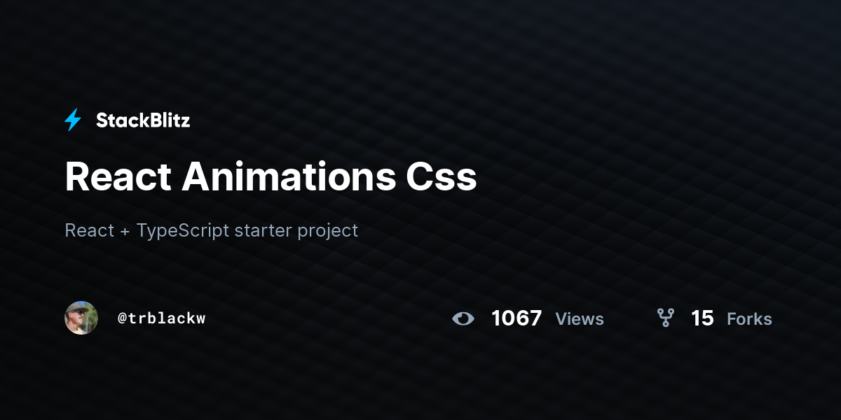 React Animations Css - StackBlitz