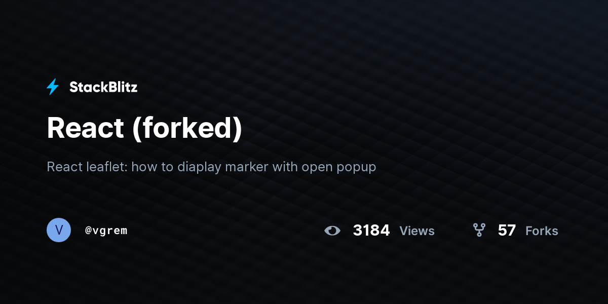 React (forked) - StackBlitz