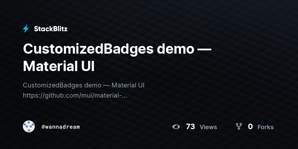CustomizedBadges demo — Material UI - StackBlitz