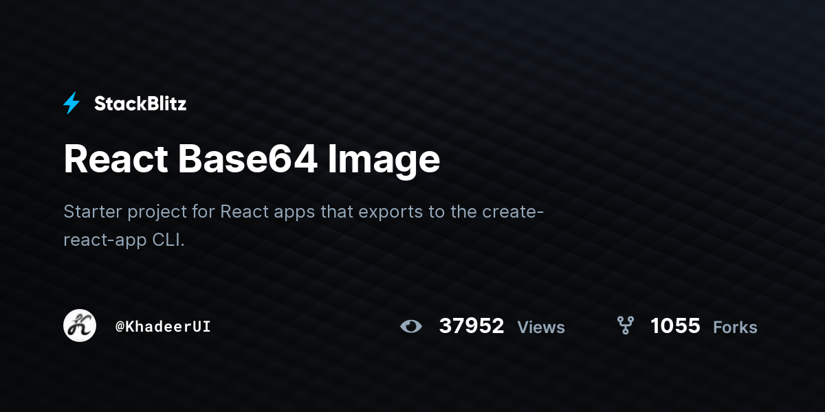 React base64 image stackblitz