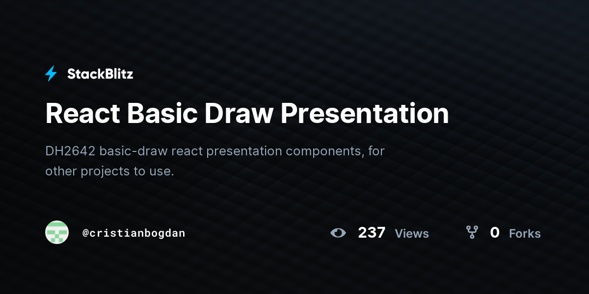 React Basic Draw Presentation - StackBlitz