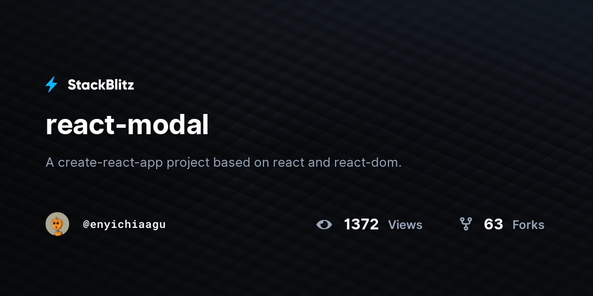 react-modal - StackBlitz