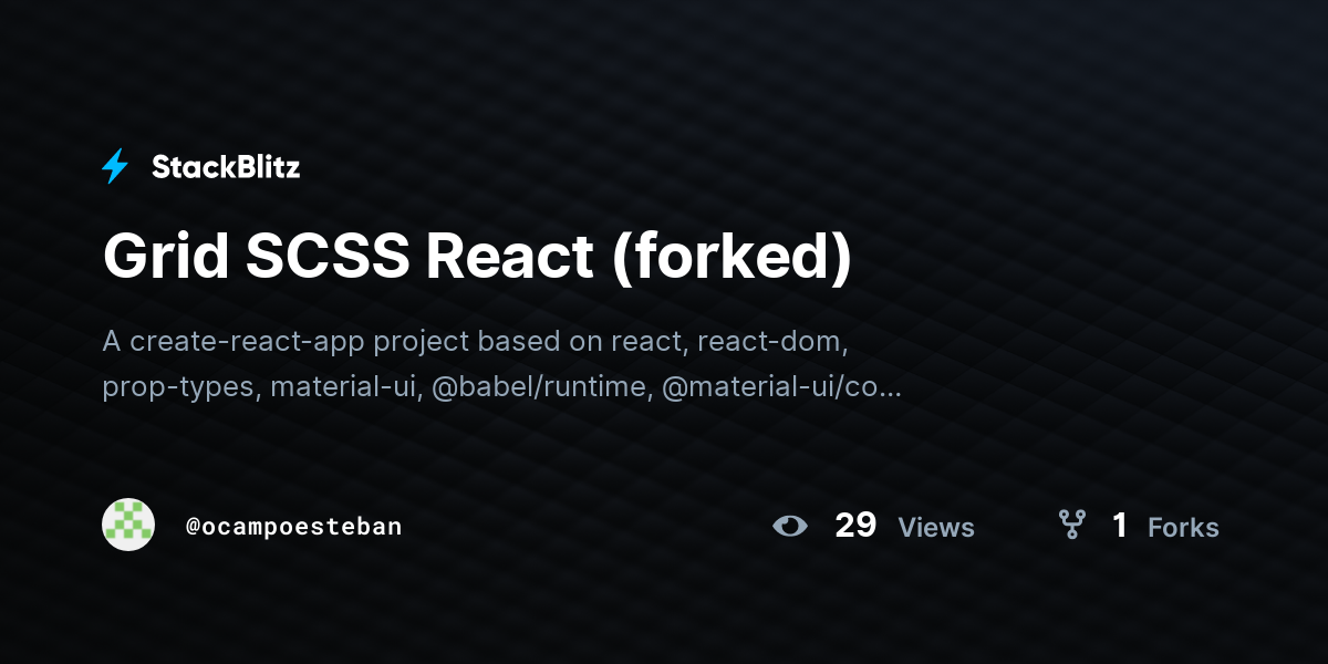 Grid SCSS React (forked) - StackBlitz