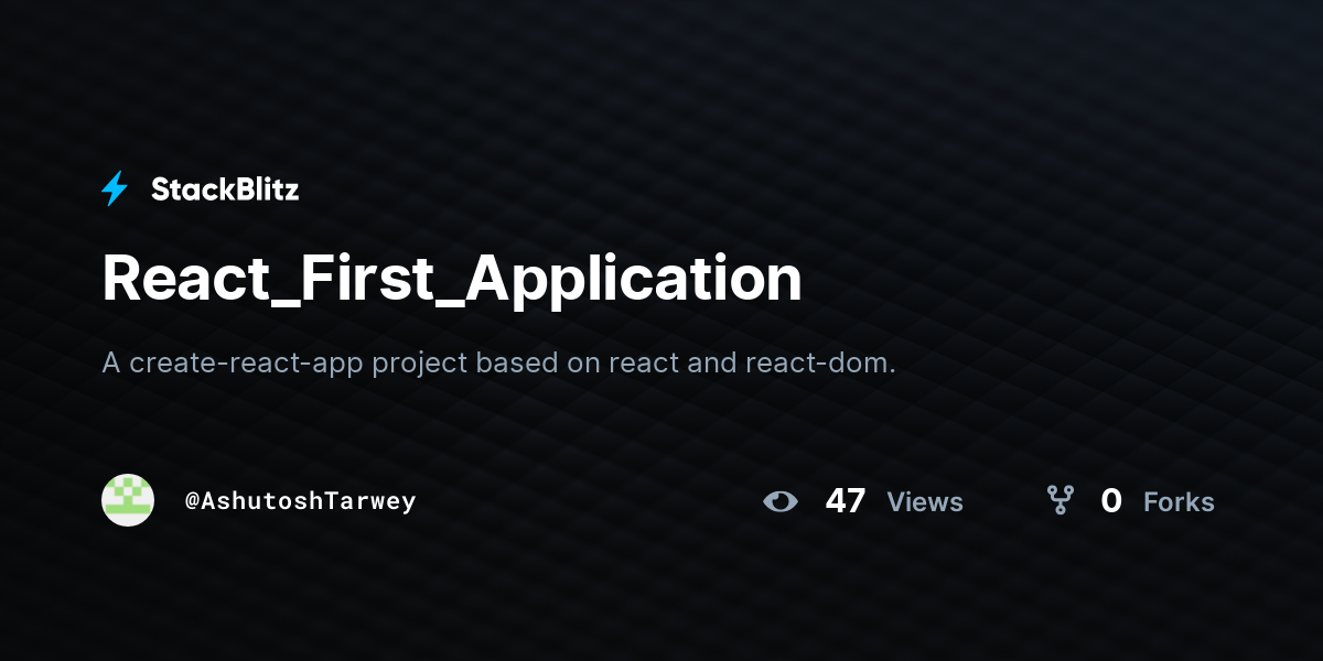React_First_Application - StackBlitz