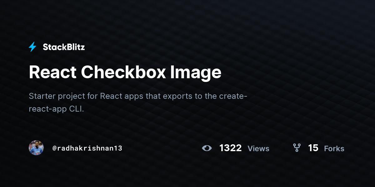 React Checkbox Image - StackBlitz
