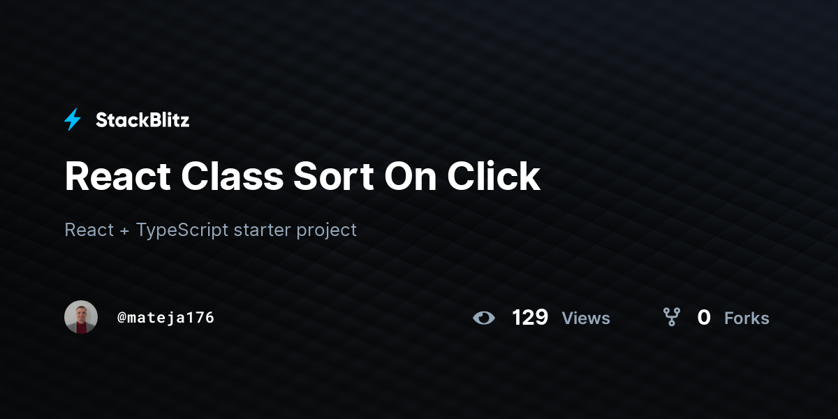 react-class-sort-on-click-stackblitz