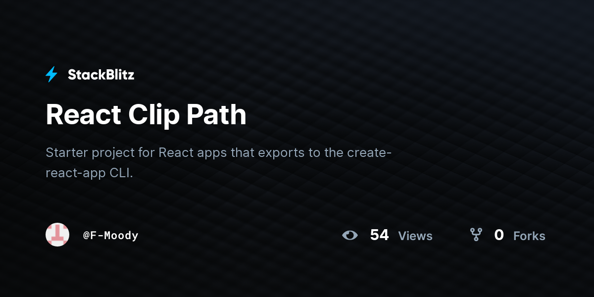 React Clip Path - StackBlitz
