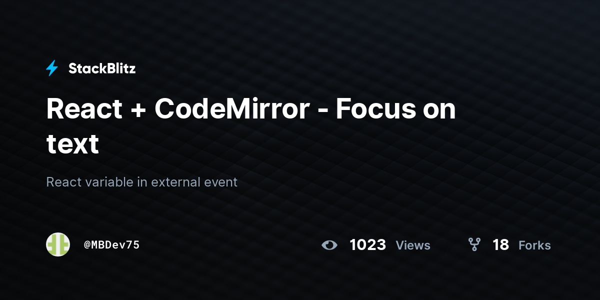 react-codemirror-focus-on-text-stackblitz