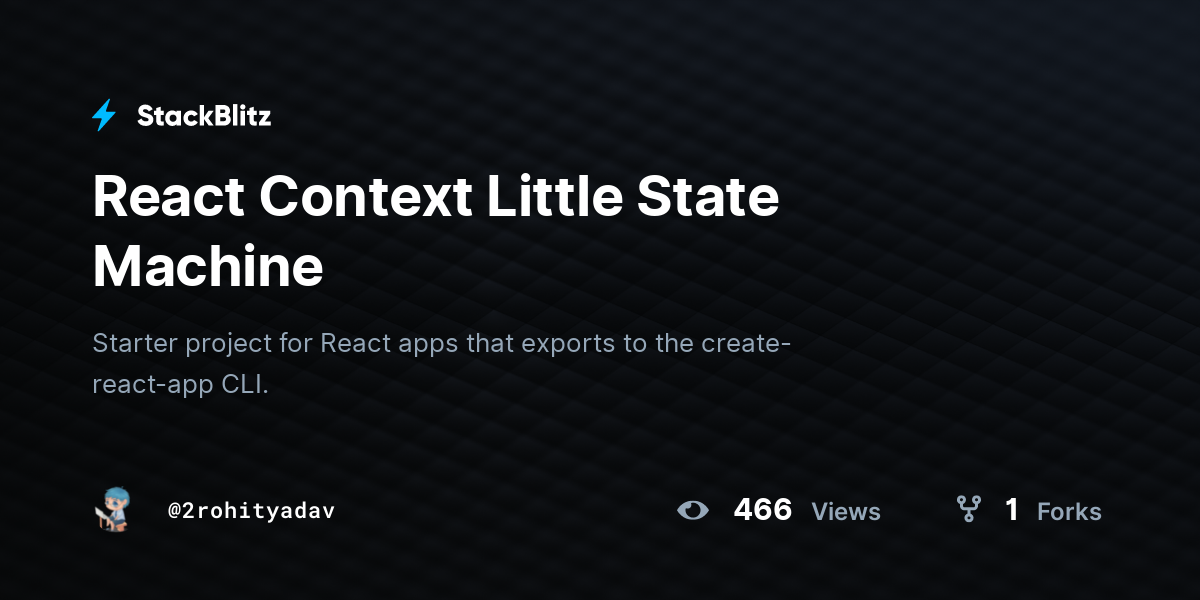 React Context Little State Machine - StackBlitz
