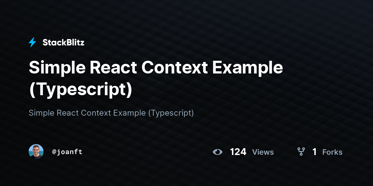 React Context Typescript Example