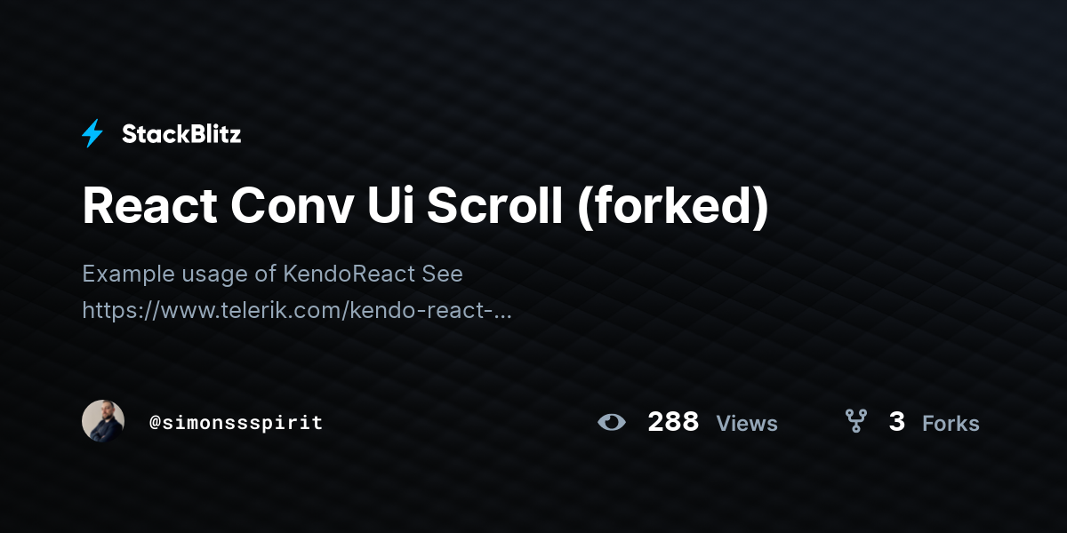React Conv Ui Scroll (forked) - StackBlitz