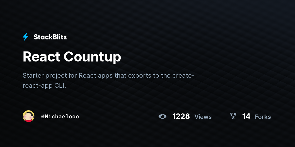 React Countup - StackBlitz