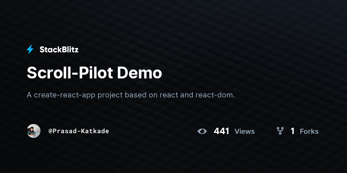 Scroll-Pilot Demo - StackBlitz