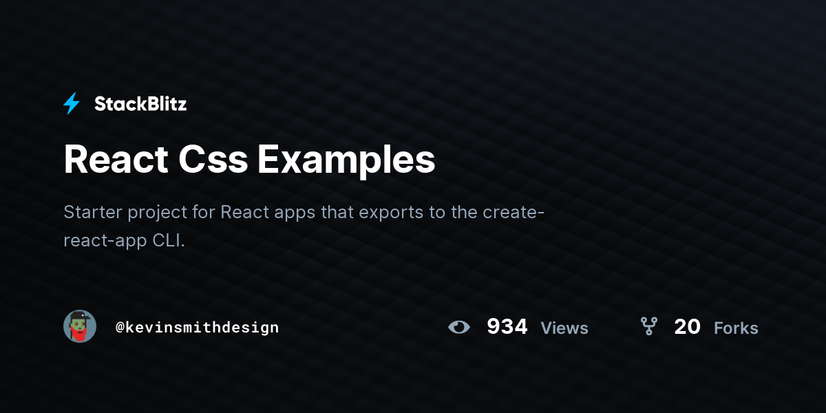 React Css Examples - StackBlitz