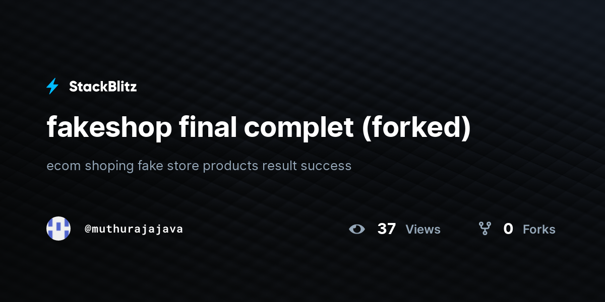 fakeshop final complet (forked) - StackBlitz