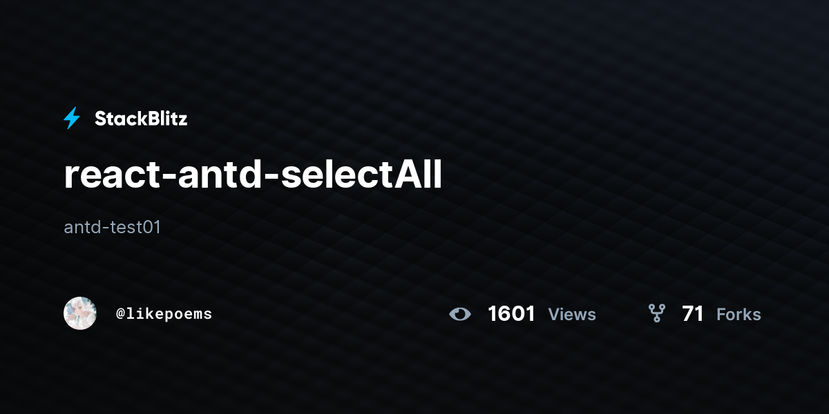 react-antd-selectAll - StackBlitz