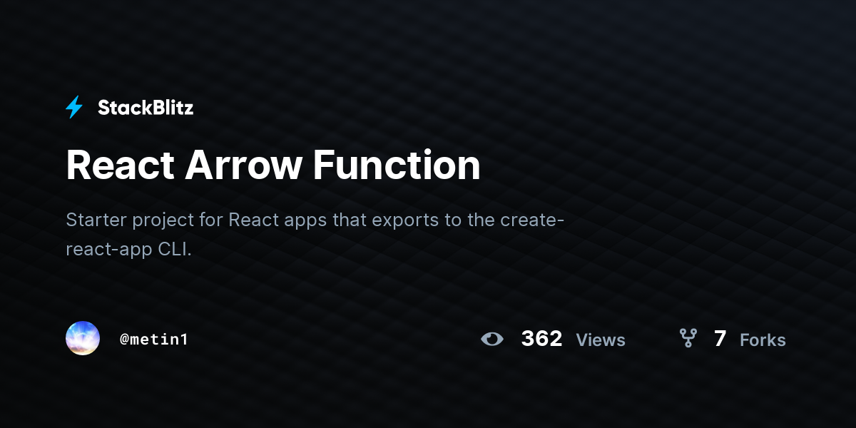 react-arrow-function-stackblitz