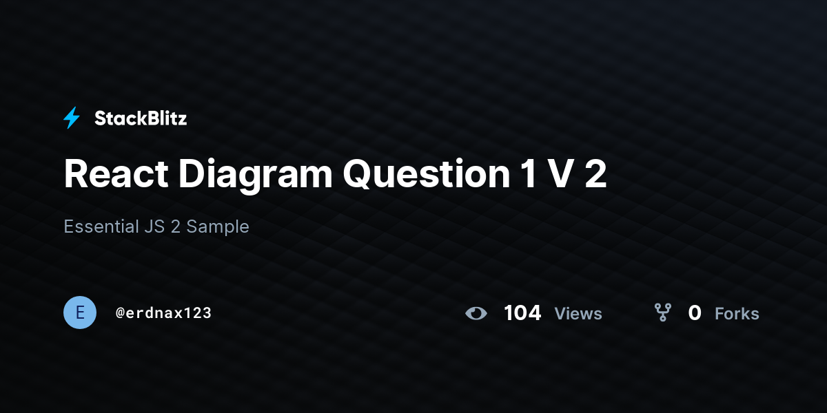 React Diagram Question 1 V 2 - StackBlitz