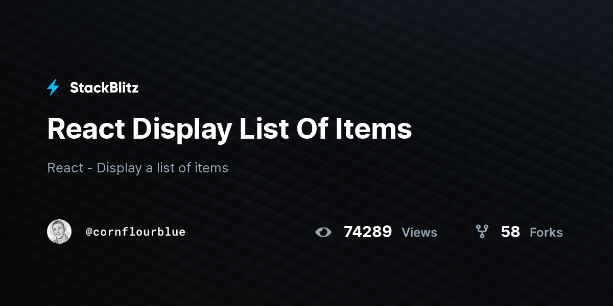 react-display-list-of-items-stackblitz