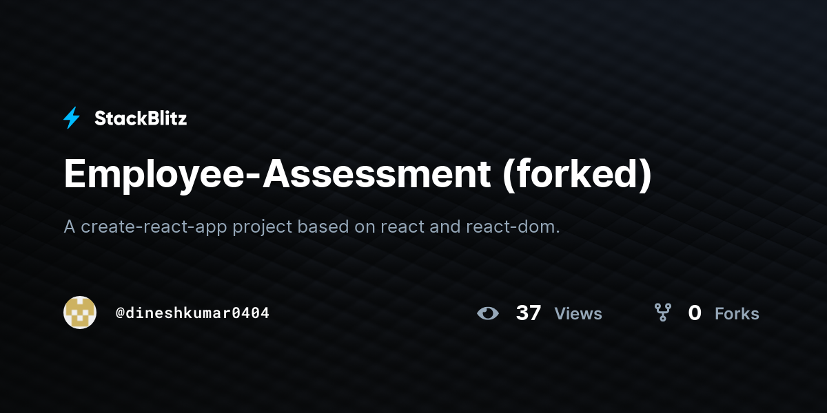 Employee-Assessment (forked) - StackBlitz