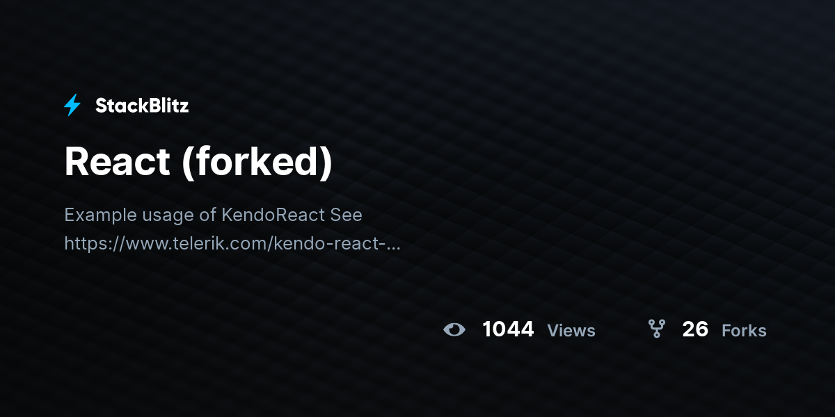 React (forked) - StackBlitz