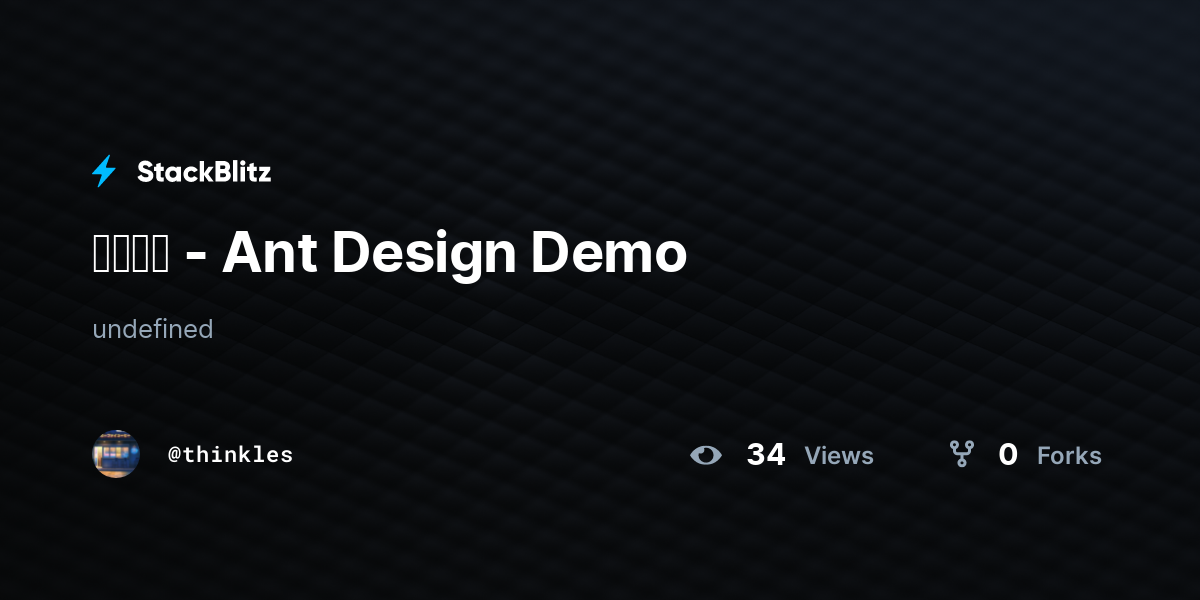 内嵌菜单 - Ant Design Demo - StackBlitz