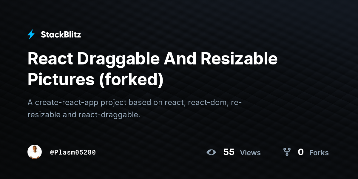 React Draggable And Resizable Pictures (forked) - StackBlitz