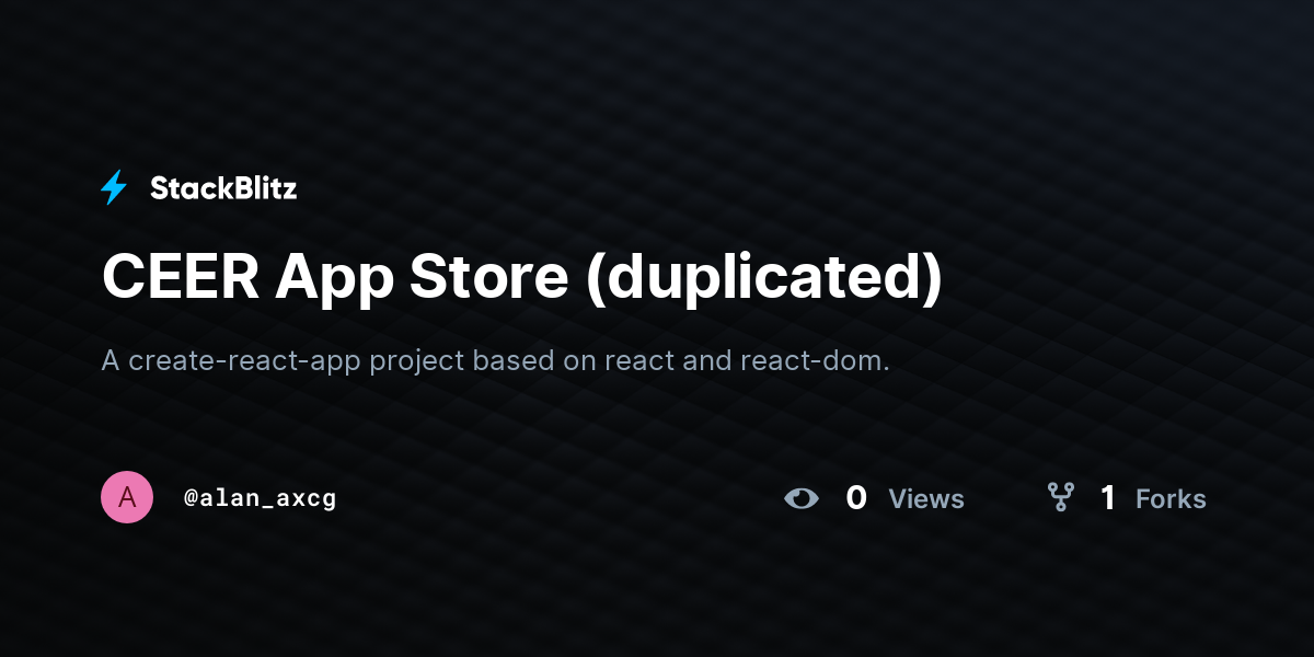 CEER App Store (duplicated) - StackBlitz