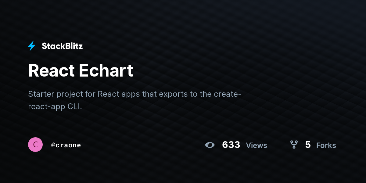 React Echart - StackBlitz