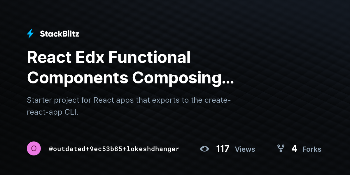 React Edx Functional Components Composing Components - StackBlitz