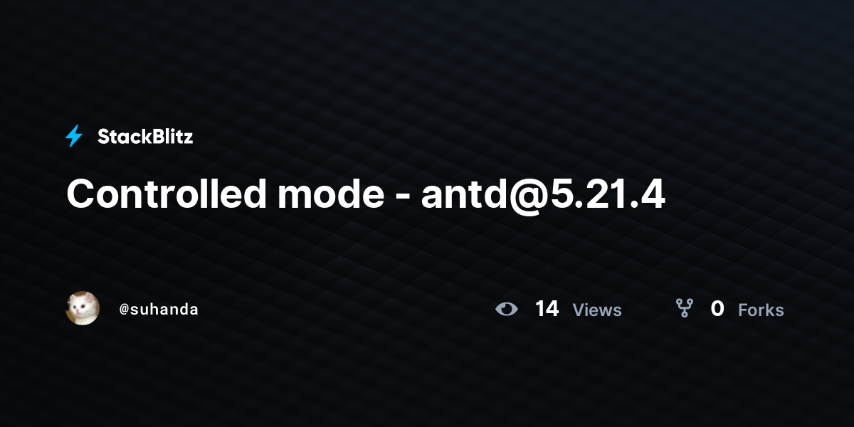 Controlled mode - antd@5.21.4 - StackBlitz