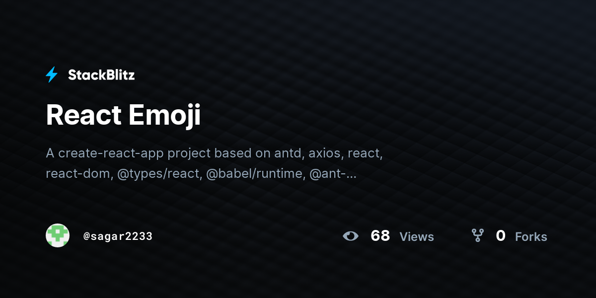 React Emoji - StackBlitz