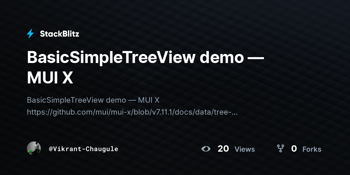BasicSimpleTreeView demo — MUI X - StackBlitz