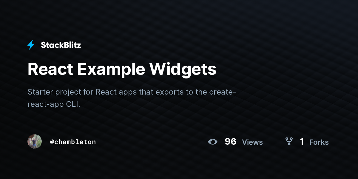 react-example-widgets-stackblitz