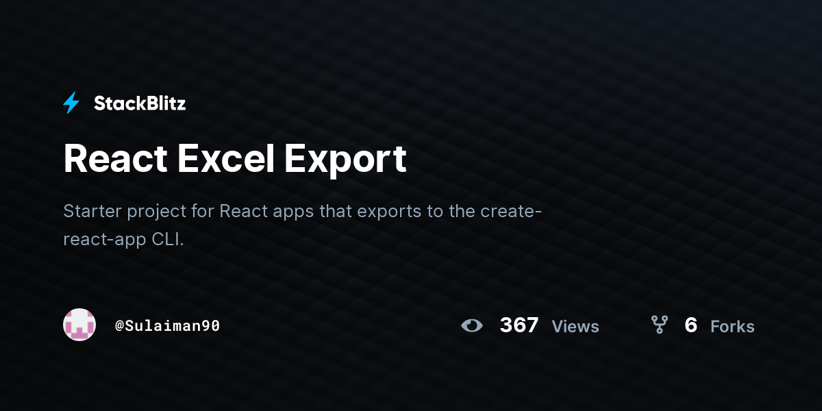 react-excel-export-stackblitz