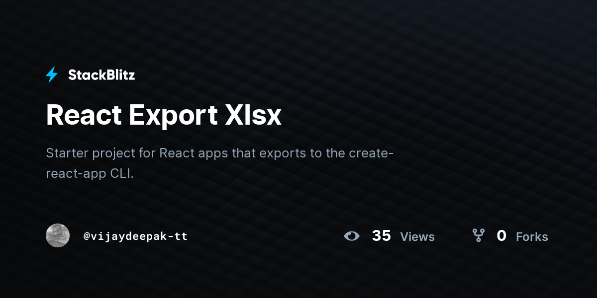 react-export-xlsx-stackblitz