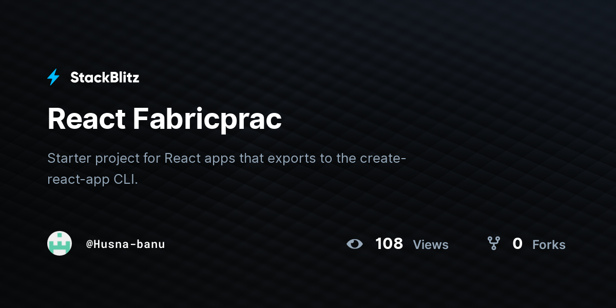 React Fabricprac - StackBlitz