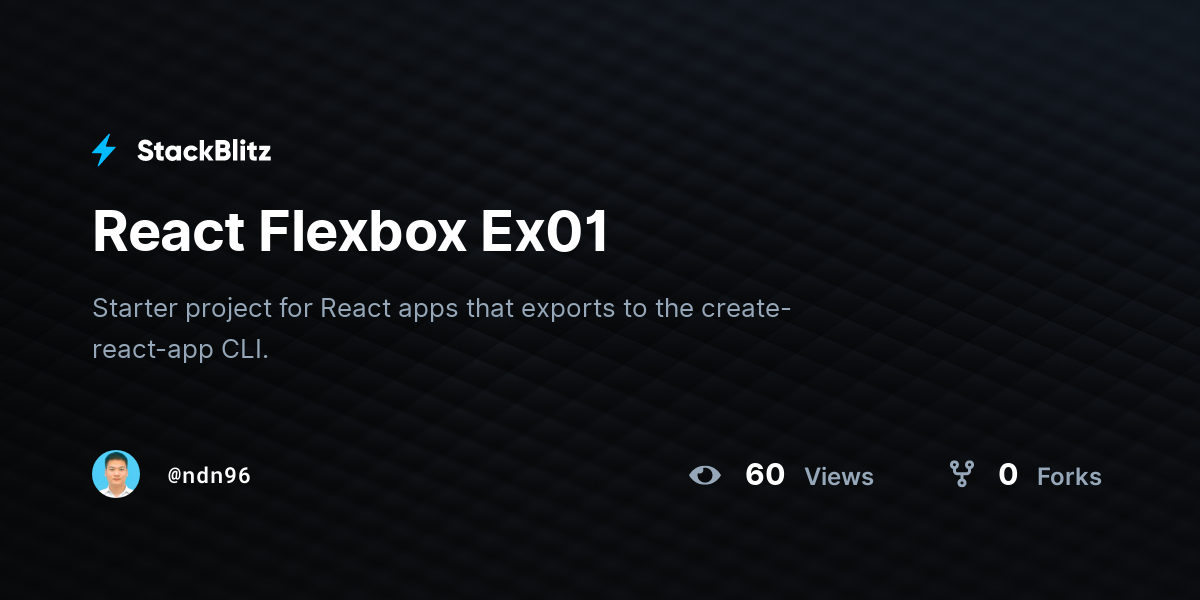 React Flexbox Ex01 - StackBlitz