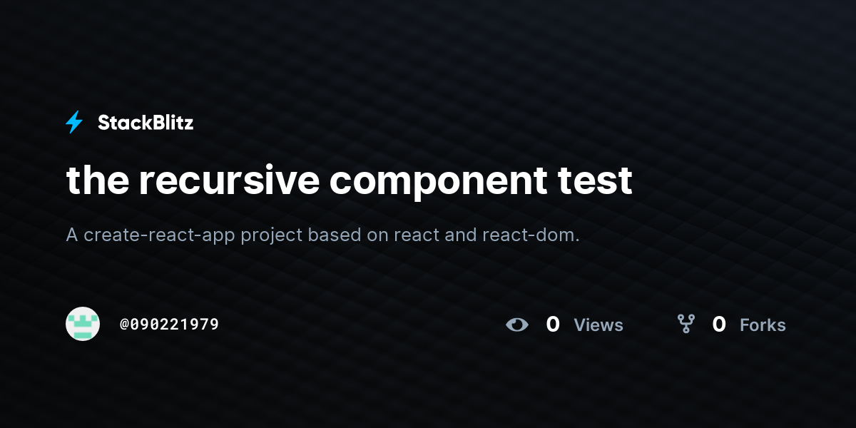 the recursive component test - StackBlitz