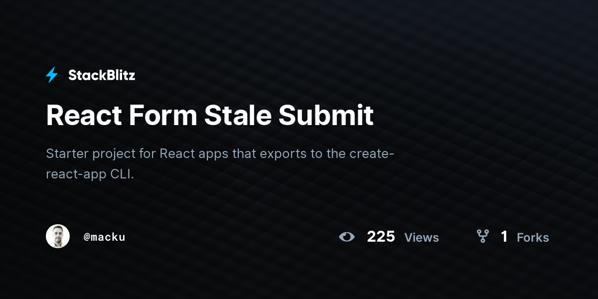 react-form-stale-submit-stackblitz