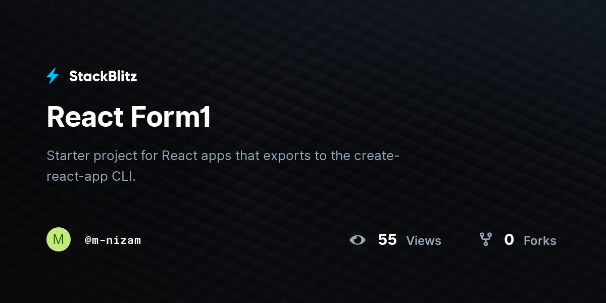 React Form1 - StackBlitz