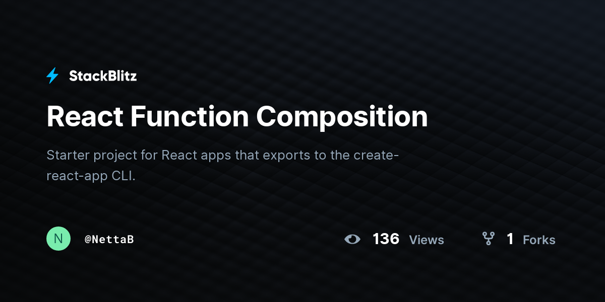 React Function Composition - StackBlitz