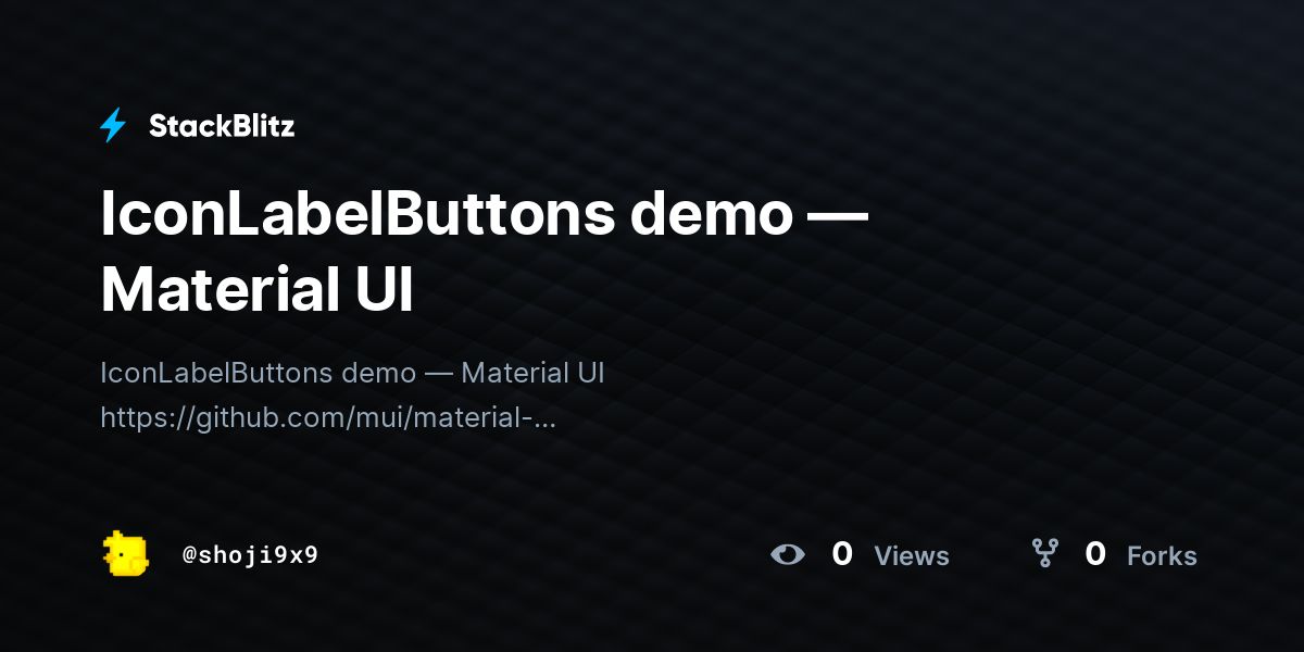 IconLabelButtons demo — Material UI - StackBlitz