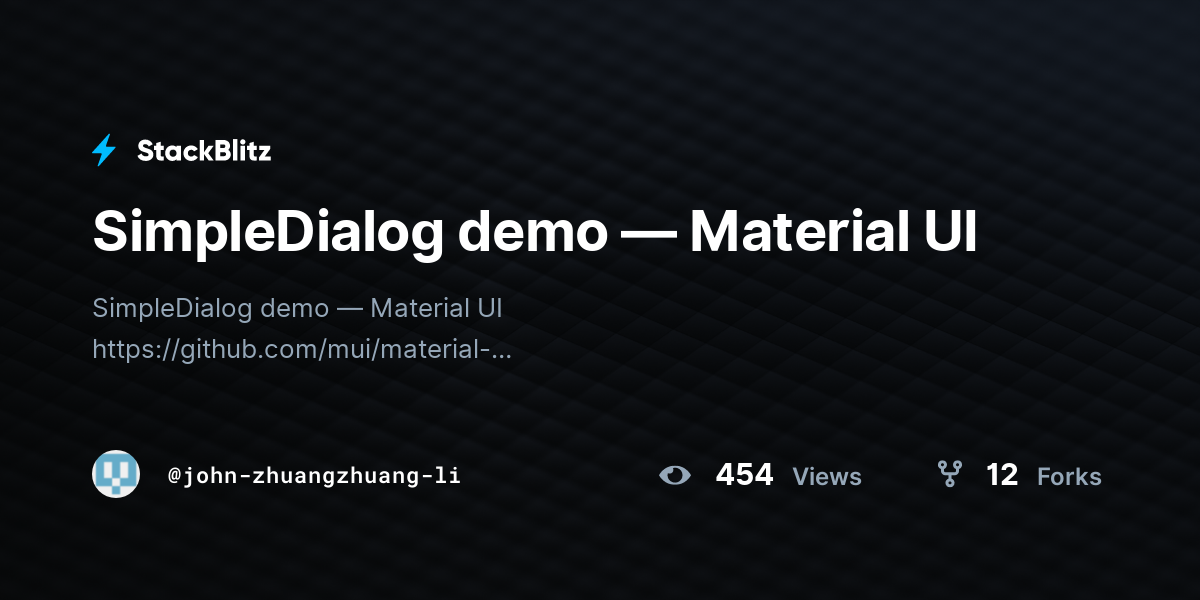 SimpleDialog demo — Material UI - StackBlitz