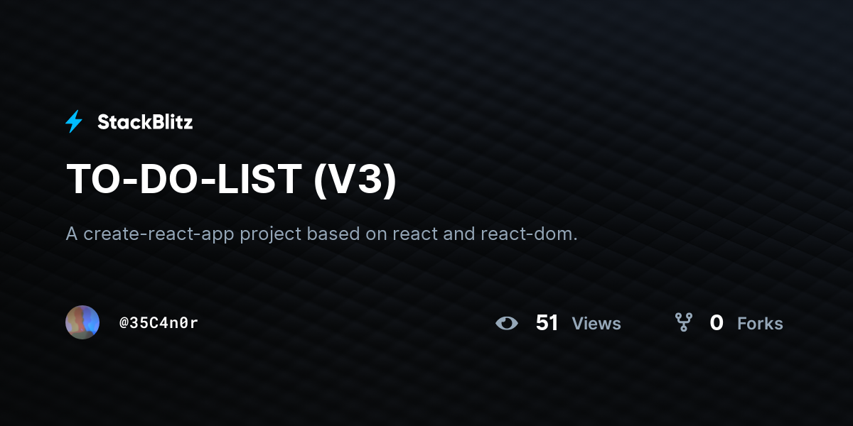 TO-DO-LIST (V3) - StackBlitz