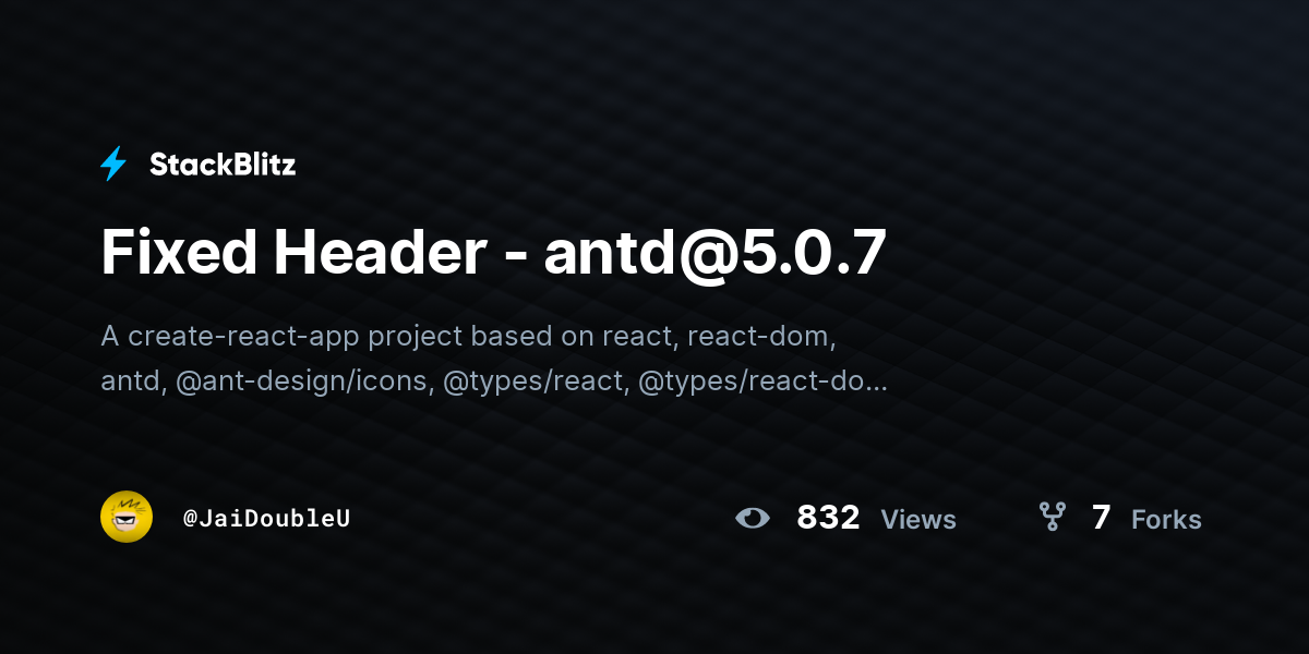 Fixed Header - antd@5.0.7 - StackBlitz