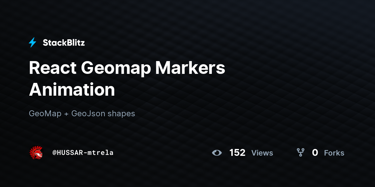 React Geomap Markers Animation - StackBlitz
