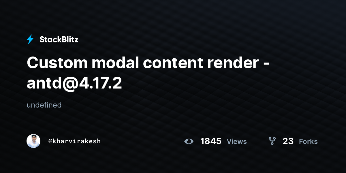 Custom modal content render - antd@4.17.2 - StackBlitz
